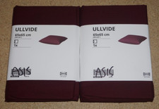 (2 Juego) Funda de Almohada IKEA ULLVIDE Rojo Profundo 26x26" Algodón 305.581.29