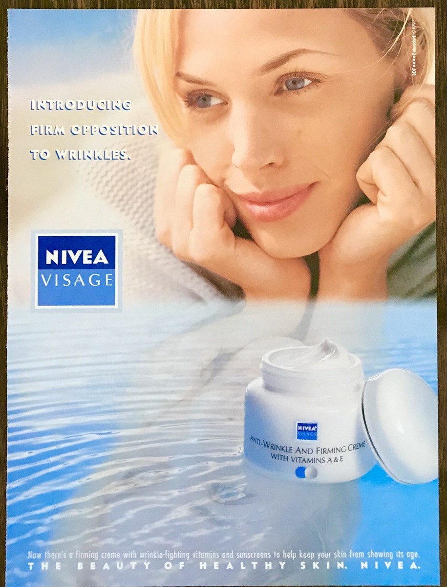 1997 Nivea Visage Creme PRINT AD Introducing Firm Opposition to