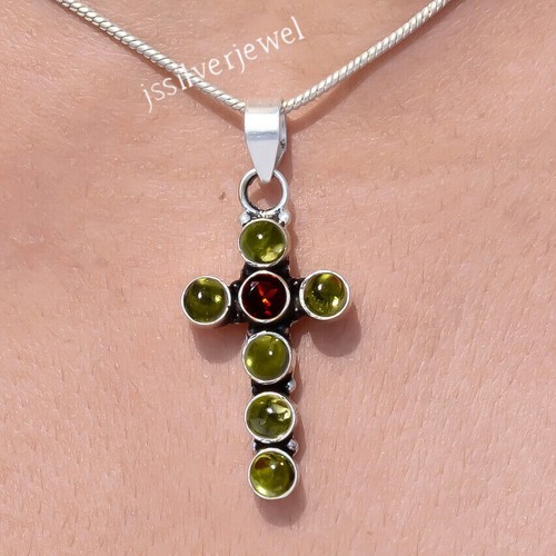 Boutons De Manchette Argent 925 Péridot Et Perle - Fait Main Inde Homme