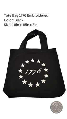 Canvas Tote Bag Embroidered 1776 Style Choice for Women Outdoors Blue - 第 1 支影片,共 1 支