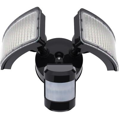 #ad #ad LED 2Head Motion Sensor Flood Light Square Head Black 3000K 24W 2400LM $70.02