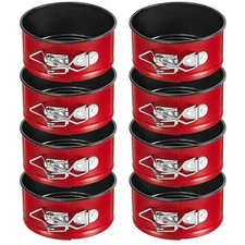 Sunnyray 8 Pcs 4 Inch Springform Pan Mini Springform Pan Small Leakproof Roun...