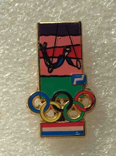 Rara spilla olimpica NOC OLANDA OLANDA GIYNASTIC squadra smaltata