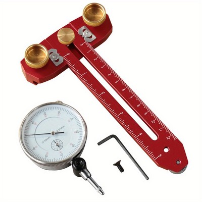 Red Anodized Aluminum Table Saw Micrometer for Enhanced Accuracy in Aligning