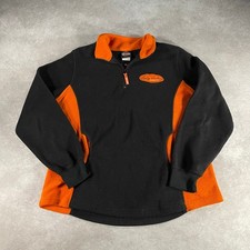 Womens Vintage Harley Davidson Fleece Quarter Zip Sweater XL