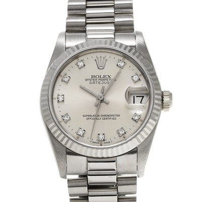ROLEX Datejust 68279G Silver/diamond WATCH 714244