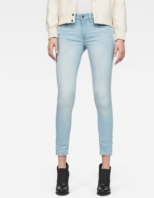 G-Star Damen Jeans 3301 D-Mid Skinny Ankle, Hellblau lt aged, W26 L32