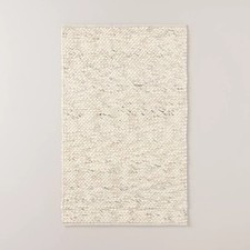3'x5' Chunky Rectangular Handmade Woven Accent Rug Cream - Hearth  Hand