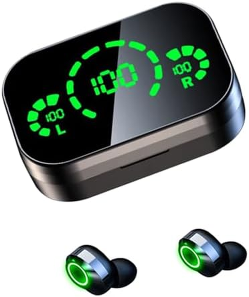 Wireless Bluetooth Earbuds with LED Charging Case True Wireless Stereo Headphones