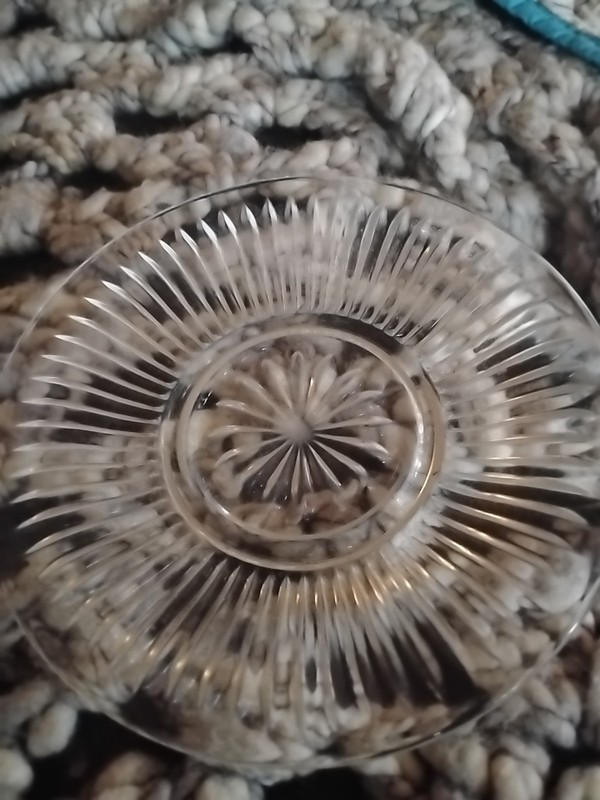 Two Clear Glass Plates 7 Inches