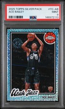 2025 TOPPS SILVER PACK '80-81 CHROME BASKETBALL #TC-AB ACE BAILEY ROOKIE PSA 9