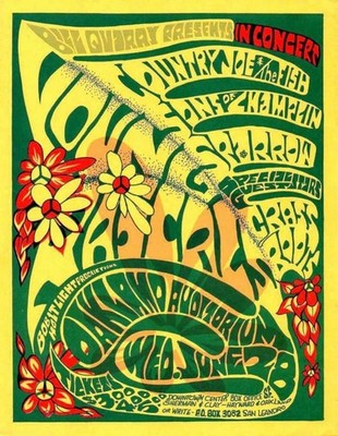 Vintage Psychedelic Rock Concert Poster Brick Wall Mockup 24x36