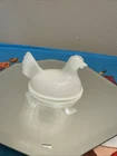 Vintage Indiana Glass Hen on Nest HON Milk Glass Covered Dish 4 1/8”Lid Only