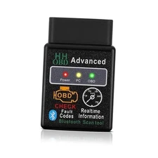 OBD2 Bluetooth Wireless Diagnostic Code Reader OBD II Scan Tool Reset & black