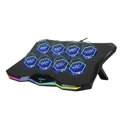 ENHANCE Infiltrate 3 RGB Gaming Laptop Cooler - 8 Fans, USB Hub, 13-17.3''