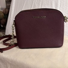 Michael Kors Emmy Saffiano Mulberry Leather Crossbody Bag  