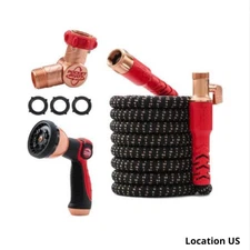 Pocket Hose Copper Head Expandable Garden Hose 50 FT, With New 360° Pocket Pivot