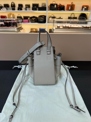 Loewe Hammock Mini Sand Beige Grained Calfskin Crossbody Handbag Duty Paid