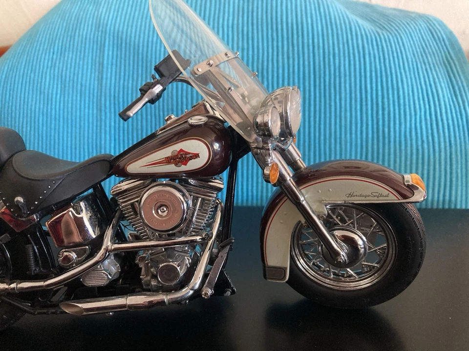 Harley Davidson Franklin Mint Bike Modell 1:10 Heritage Softail Classic Rar ✅ - Bild 3 von 4