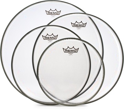 Remo Emperor Clear 4-piece Tom Pack - 10/12/14/16 inch (2-pack) Bundle