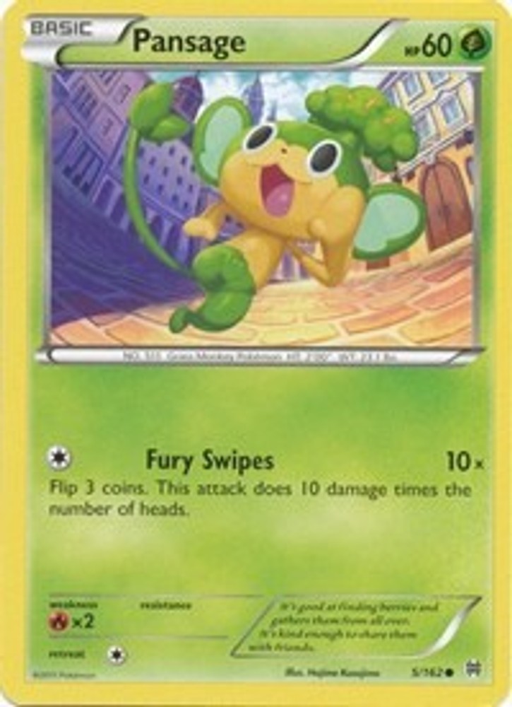 LP Pansage [XY - BREAKthrough 5/162] Reverse Holofoil Common Pokemon TCG