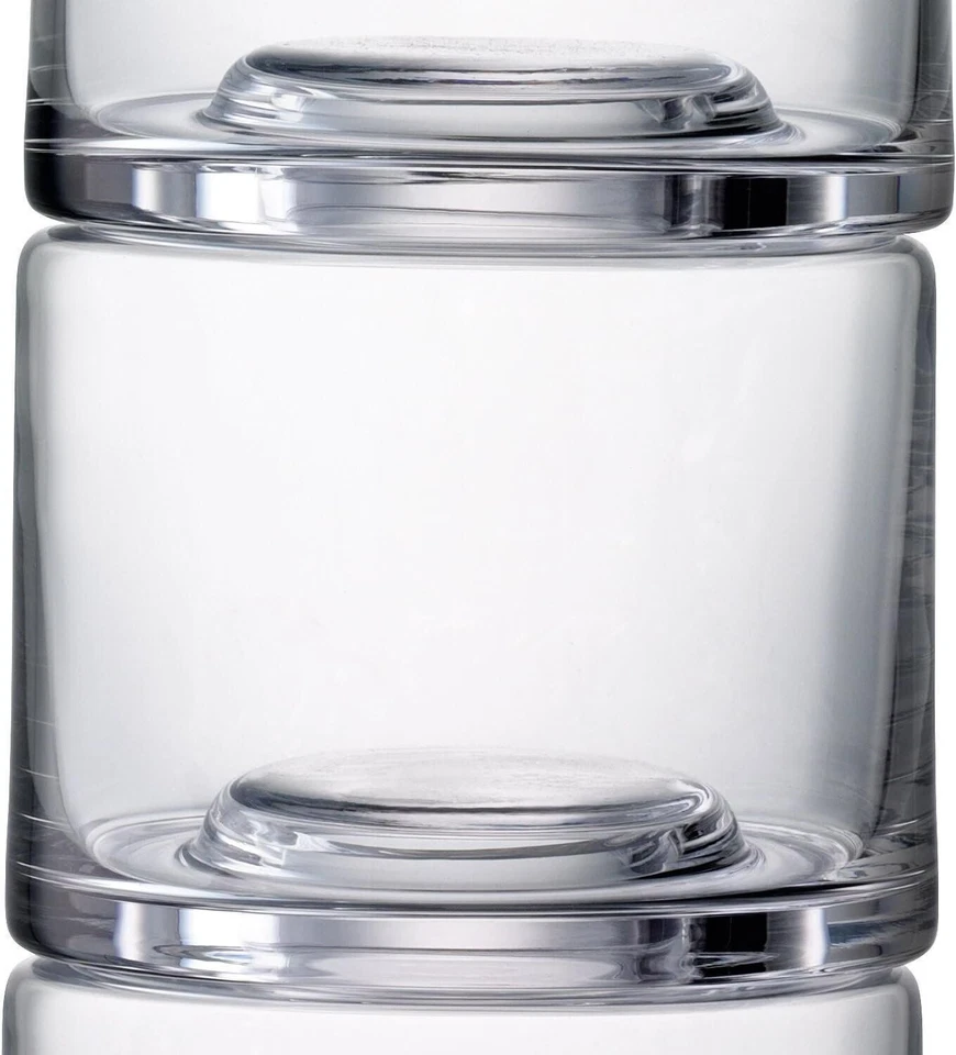 Jarrón LSA International Stack trío de vidrio, H16,25", transparente X 3 Foto 4 de 4