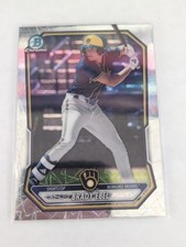 2026 Bowman Chrome Mega Lazer Refractor Brady Ebel #BCP-142 Brewers