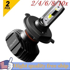 2/4X 9003 H4 LED Headlight bulb High Beam 6500K Bright White Conversion Kit