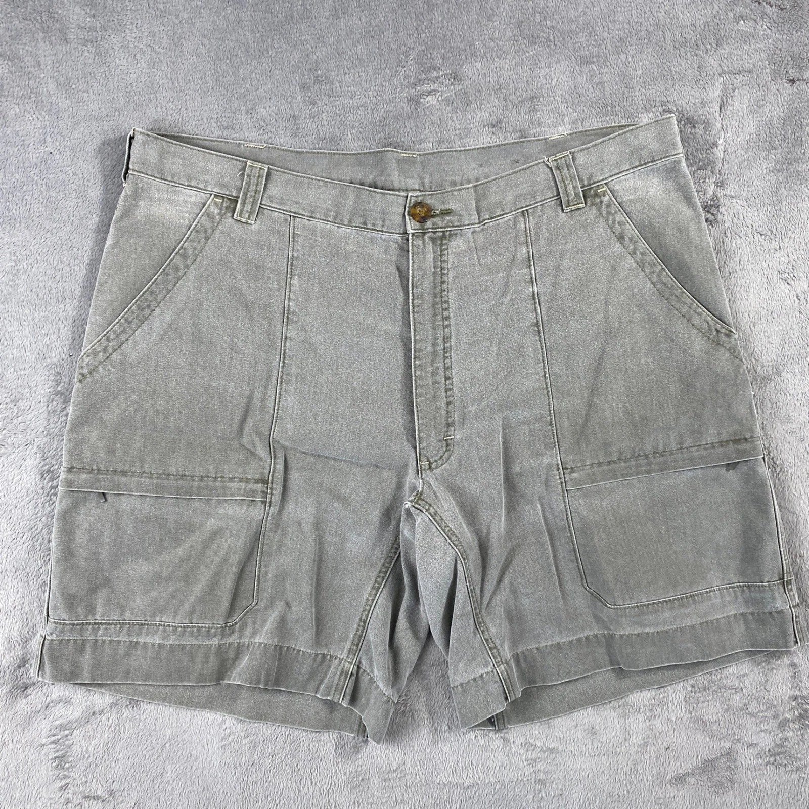 Woolrich Shorts Mens 42 Moss Green 3383 Cotton Canvas Utility Hiking Cargo Gorp