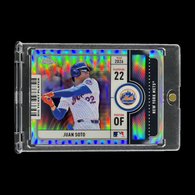 Juan Soto Silver Ticket Refractor Holo Card 2026 Topps Chrome Insert - Mets