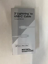 Best Buy Essentials 3 Ft iPhone USB-C to Lightning Charging Cable