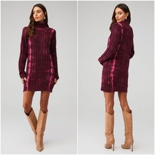 NWT! Size: XS YFB Aurella Cable Knit Sweater Dress in Cabaret Electric Wash