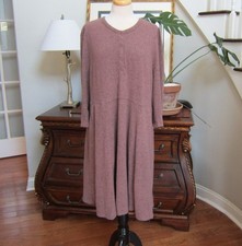 Torrid Women's 2, 2X Heathered Pink Super Soft Plush Puff Sleeve Skater Dress