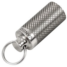 Vansu Titanium Waterproof Keychain Pill Holder Container,portable Mini