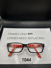 Ray-Ban RB5206 2479 Eyeglasses Frame Only 52-18-140 Black w Red/White Text
