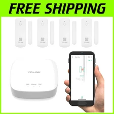 Advanced 4-Pack LoRa Smart Door Sensors with Hub - 1/4 Mile Open-Air Range