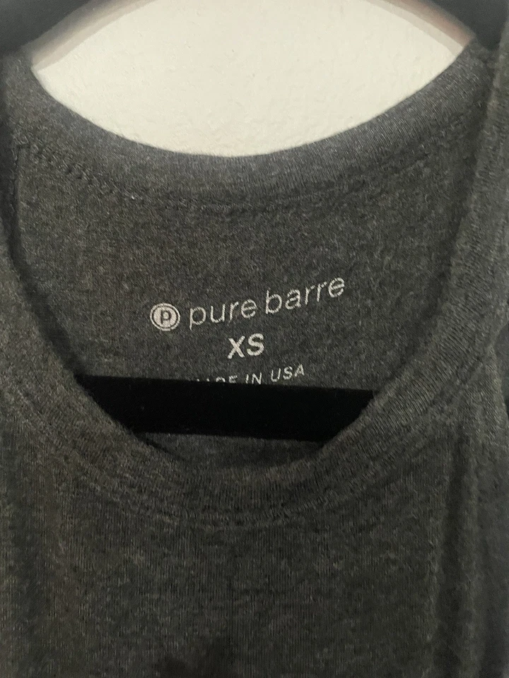 Camiseta sin mangas Pure Barre para mujer talla XS gris sin mangas con logotipo camiseta de entrenamiento atlética Foto 4 de 4
