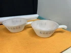 2 VTG Anchor Hocking Fire King Atomic Candle Glow 1 Handle Soup Bowls