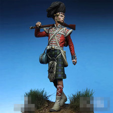 1/32 Scale Highland Soldier Figure Scottish Infantry Miniature Resin Model