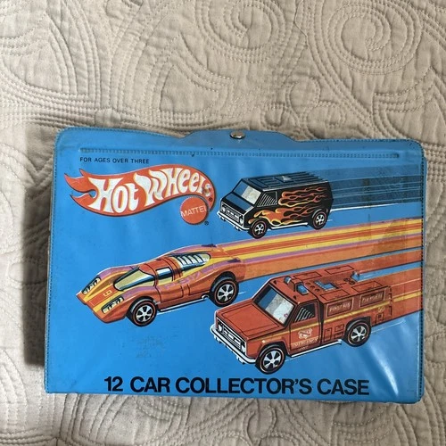 Vintage 1975 Mattel Hot Wheels Redline Era 12 Car Collector's Case 4975 w Tray
