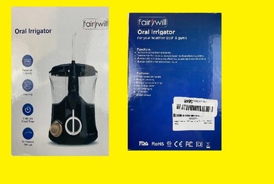NEW Fairywill Oral Irrigator for Healthier Teeth And Gums Black 600 ml Capacity