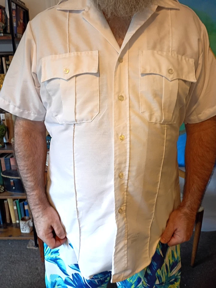 Camisa grande blanca para hombre PARAGON PLUS ELBECO Connecticut Dept. de correcciones Foto 2 de 4