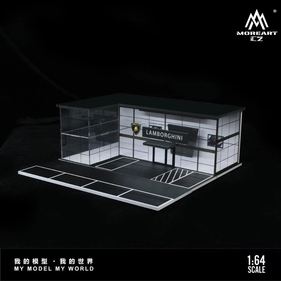 MoreArt 1:64 2-Layer Assembly Lamborghini 4S Showroom - Lighted Scene Model New - Image 4 of 4