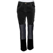 Roberto Cavalli Multicolor Denim Patch Detail Corduroy Pants M