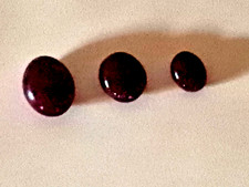 3 Stück lose natürliche Rubin Cabochon geschliffen - 38ct. / 15x12/13x11/10x8mm