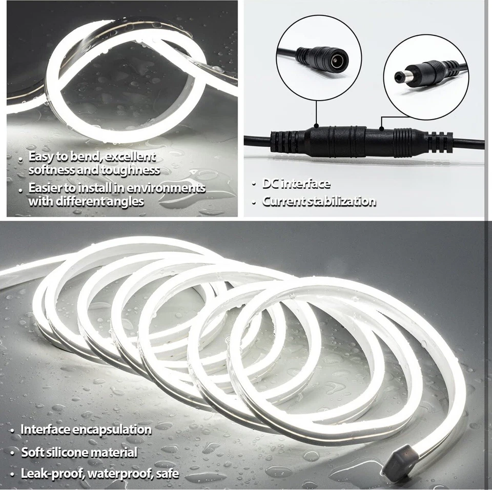 Luz de maquillaje de tocador estilo Hollywood, LED blanca ultra brillante de 16,4 pies Foto 3 de 4