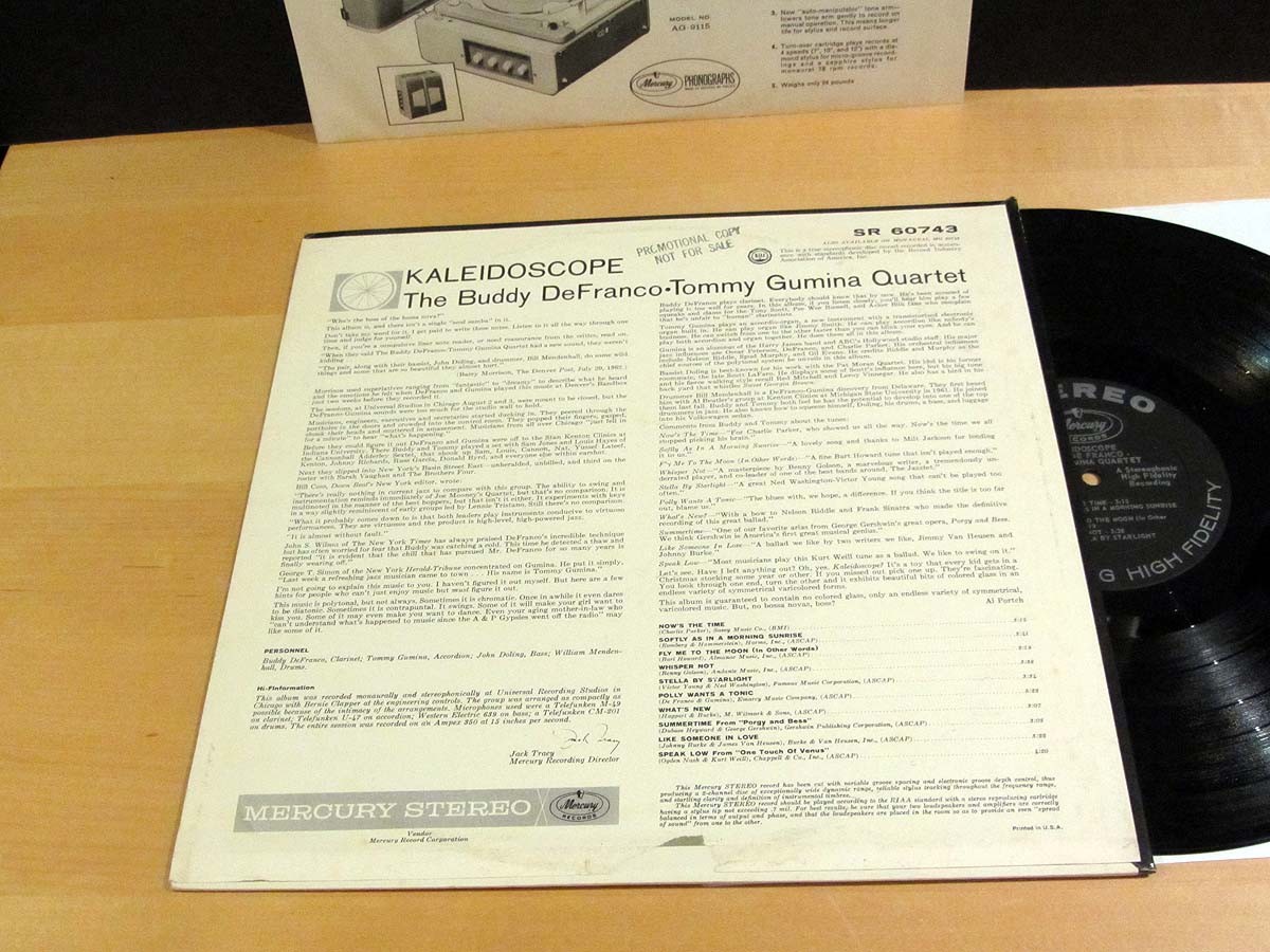 BUDDY DeFRANCO & TOMMY GUMINA Kaleidoscope MERCURY SR-60743 Stereo