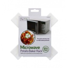 2-12pc Microwave Potato Baker Rack BPA Free Baked Jacket Spuds Holder Stand