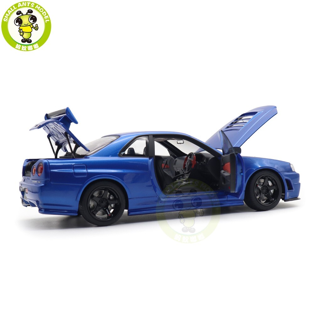 1/18 Nissan NISMO R34 GT-R Z-tune AUTOart 77462 Bayside Blue Model