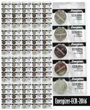 Energizer ECR2016 100Pcs. Genuine Fresh Date CR2016 2016 Lithium 3V Batteries